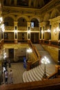 Luxurious interiors of the Lviv Opera House. Royalty Free Stock Photo