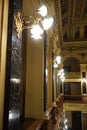Luxurious interiors of the Lviv Opera House. Royalty Free Stock Photo
