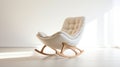 Luxurious Ivory Rocking Chair In Meticulously Designed Empty Room
