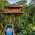 206 A luxurious jungle retreat with luxurious treehouse accommodations, guided nature walks, and close encounters with diverse w