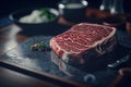 Kobe Beef - Japanese Premium Meat Wagyu on Board. Generate AI.