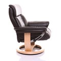 Luxurious leather recliner chair, side on. Royalty Free Stock Photo