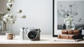 Luxurious Leica Minilux Zoom Camera On Wooden Table