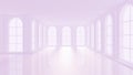 Luxurious light purple empty interior. 3d illustration, 3d rendering