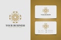 Luxurious mandala logo with elegant style in golden gradient concept for your business