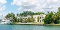 Luxurious mansion in Miami Beach, florida, USA Royalty Free Stock Photo