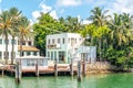 Luxurious mansion in Miami Beach, florida, USA Royalty Free Stock Photo