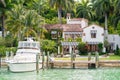 Luxurious mansion on Star Island in Miami Royalty Free Stock Photo