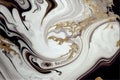 Luxurious Marble: An AI-Generated White and Black Marble with Gold Accents Royalty Free Stock Photo