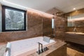 Luxurious marble bathroom with hydromassage