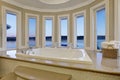 Luxurious master bath boasts jetted tub Royalty Free Stock Photo
