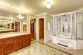 Luxurious master bathroom with Custom built shower Royalty Free Stock Photo