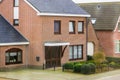 Luxurious modern bungalow in vintage style, dutch home exterior, house in a small dutch village Royalty Free Stock Photo