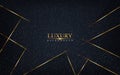 Luxurious navy dark background combine with golden shape element