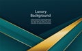 Luxurious navy green background and golden line luxury. elegant modern background