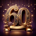 Diamond Jubilee 60th Anniversary with Golden Elegance