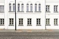 Luxurious old apartament house with a white facade Royalty Free Stock Photo