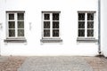 Luxurious old apartament house with a white facade Royalty Free Stock Photo