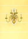 Luxurious ornate gold wall chandelier