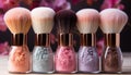 A luxurious pink beauty collection for women skincare and make up generated by AI