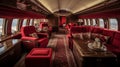 Luxurious premium category tranquil and spacious empty plane with bright and light image style