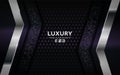 Luxurious premium dark purple abstract background with silver lines. Overlap textured layer design