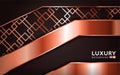 Luxurious Premium Rose Gold Brown Abstract Background With Bronze Lines