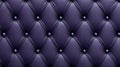 Luxurious purple leather upholstery with diamond pattern design buttons Royalty Free Stock Photo