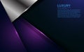 Luxurious purple and silver overlap layer background