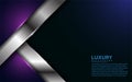 Luxurious purple and silver overlap layer background