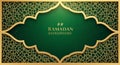 Ramadan Background with Islamic Golden Pattern Royalty Free Stock Photo