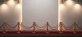 The luxurious red carpet setup for a glamorous awards ceremony. AI generated image Royalty Free Stock Photo