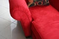 Luxurious red lounge chair