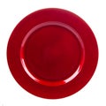 A luxurious red plate. The view from the top Royalty Free Stock Photo