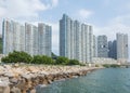 High rise residential building in Hong Kong city Royalty Free Stock Photo