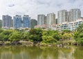 Luxurious residential building in Hong Kong city Royalty Free Stock Photo