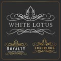 Luxurious Royal Logo Vector Re-sizable Design Template Royalty Free Stock Photo