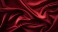 Luxurious ruby red satin or velvet fabric with smooth waves premium background