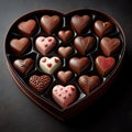 Heart-Shaped Chocolate Assortment in a Box