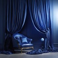 Luxurious silk and satin drapes exuding elegance in a tastefully decorated room