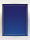 Luxury silver frame on gradient blue background images Royalty Free Stock Photo