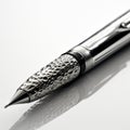 Luxurious Silver Pen With Dynamic Range Pattern Royalty Free Stock Photo