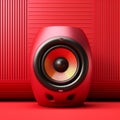 Luxurious Small Red Speaker With Dynamic Color Combinations