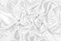 Luxurious of smooth white silk or satin fabric texture background Royalty Free Stock Photo