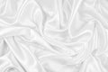 Luxurious of smooth white silk or satin fabric texture background Royalty Free Stock Photo