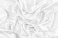 Luxurious of smooth white silk or satin fabric texture background Royalty Free Stock Photo