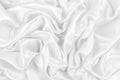 Luxurious of smooth white silk or satin fabric texture background Royalty Free Stock Photo