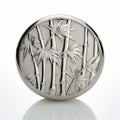 Luxurious Sterling Silver Bamboo Tree Coin Bank With Dreamlike Motifs