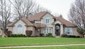 Luxurious Stucco Home with Arched Windows Royalty Free Stock Photo