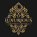 Luxurious is a Stylish Classic Letter L Logo with Beautiful Ornament